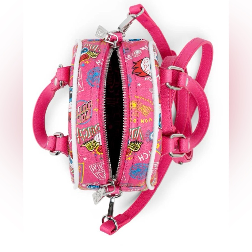 NWT VON DUTCH MINI BOWLING BAG - HOT PINK JAX - Picture 3 of 5